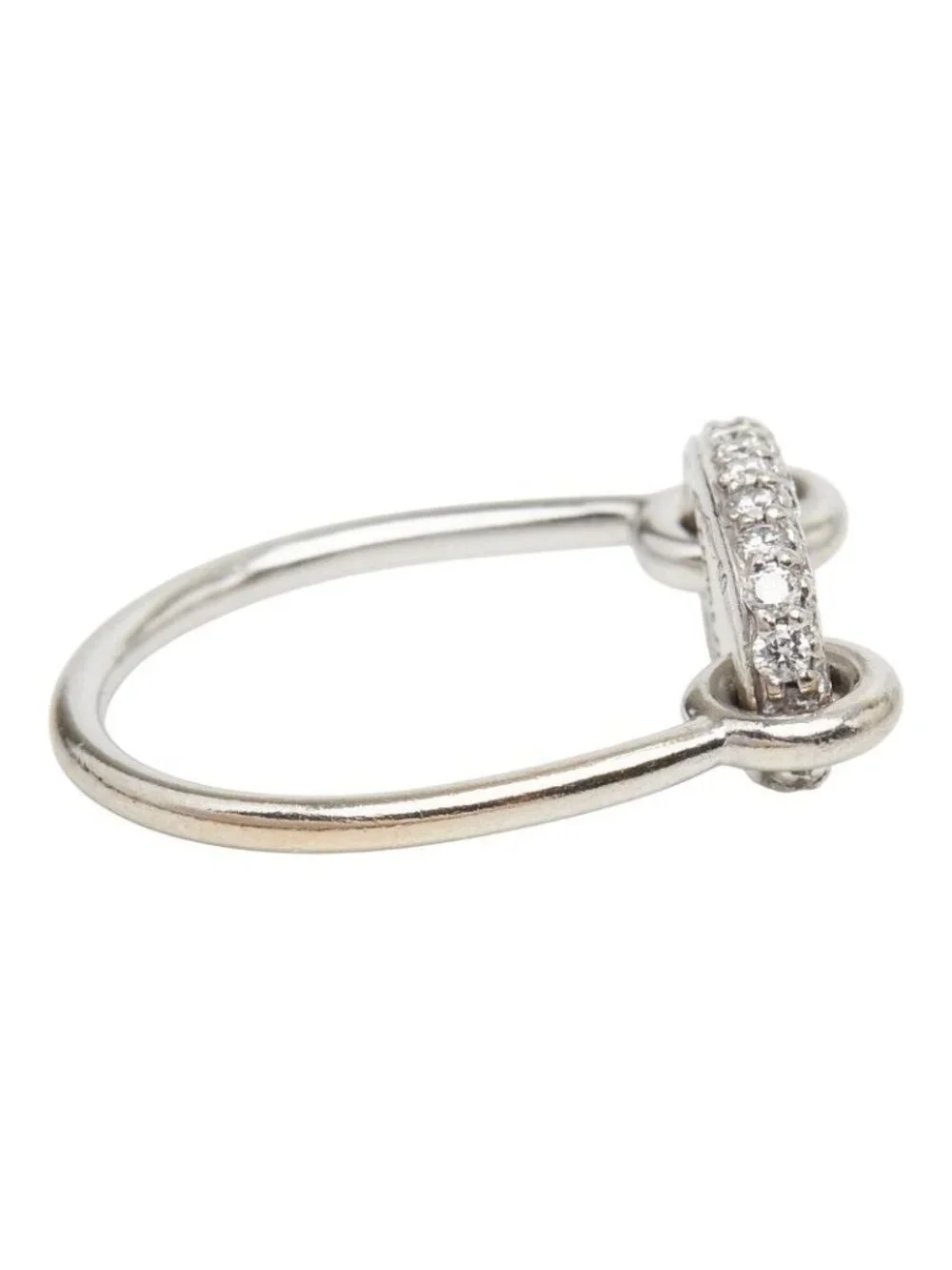 Hermes Farandole Ring 50 18k White Gold Diamond 18k